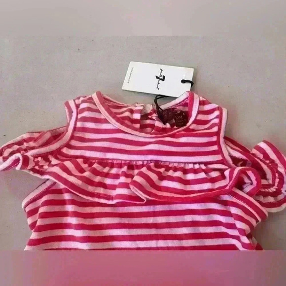 Girl’s baby  T-Shirt Size 12 Months Striped 7 For All Mankind - Picture 6 of 8